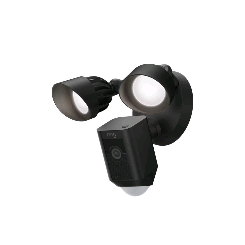 Ring - Floodlight Cam Plus Outdoor Wired 1080p Surveillance Camera - Black